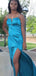 Elegant Blue Spaghetti Straps Long Formal Gown to Impress,WGP1886