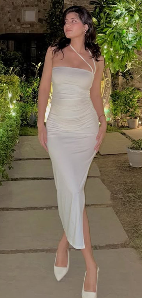 Popular White Straight Across Long Formal Gown to Impress,WGP1896