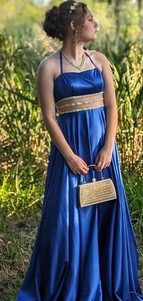 Popular Blue Spaghetti Straps Long Formal Gown to Impress,WGP1899