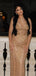 Sparkly Champagne Gold Sequins Mermaid Long Formal Gown to Impress,WGP1881