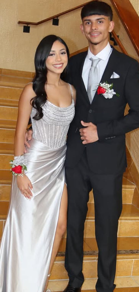 Elegant White Slit Mermaid Long Formal Gown to Impress,WGP1868