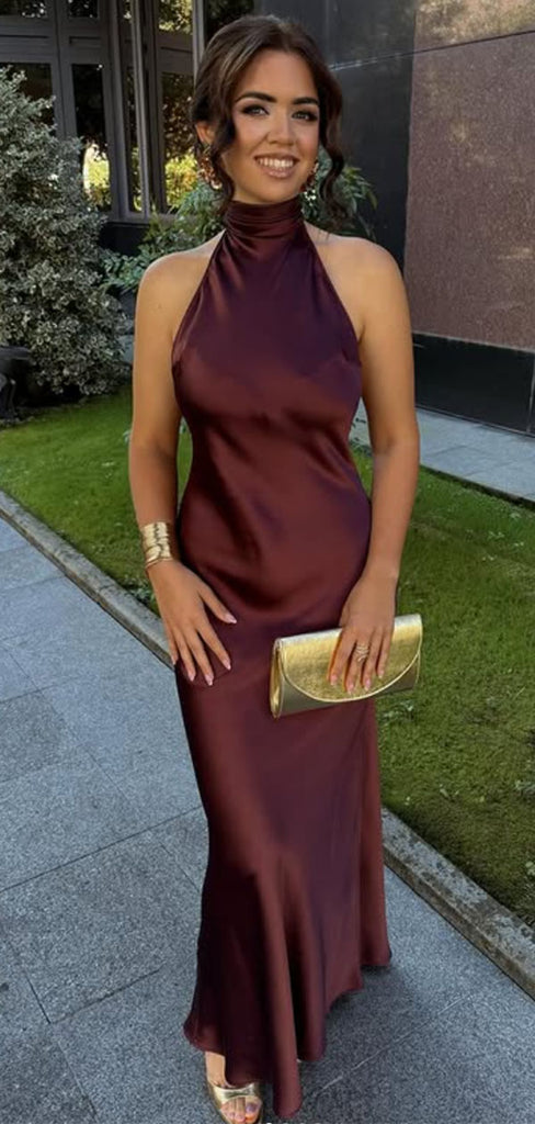 Sexy Red High Neck Mermaid Long Formal Gown to Impress,WGP1826