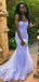 Elegant Purple Spaghetti Straps Mermaid Long Formal Gown to Impress,WGP1907