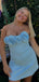 Popular Blue Flower Homecoming Dress Graduation Party Dress , QB0939