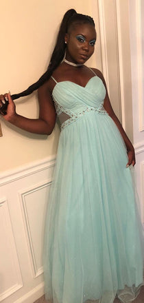 Elegant Green Spaghetti Straps Long Formal Gown to Impress,WGP1927