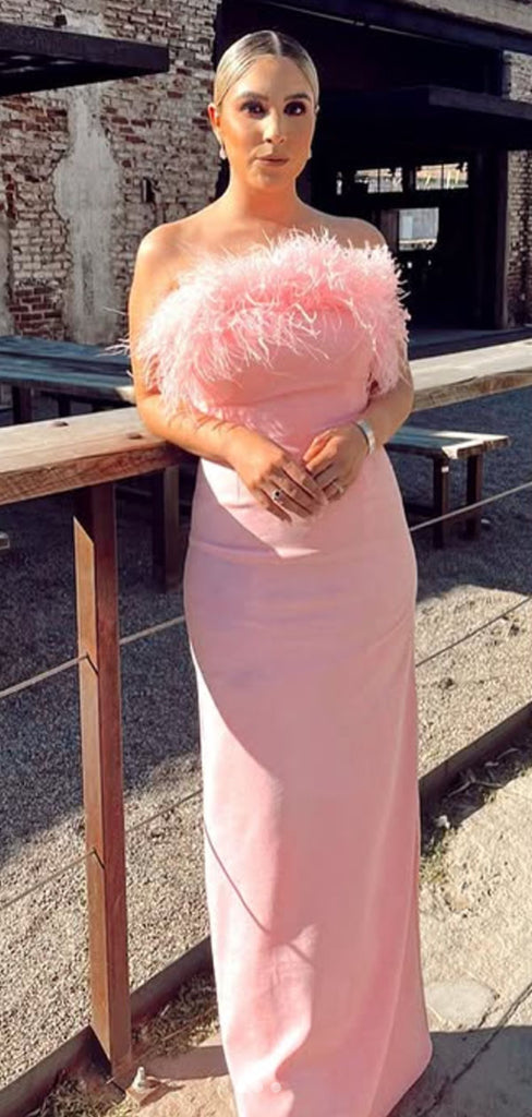 Elegant Pink Straight Across Mermaid Long Formal Gown to Impress,WGP1829
