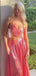 Sexy Pink Spagehtti Straps A-line Long Formal Gown to Impress,WGP1771