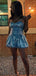 Sexy Blue Sweetheart Homecoming Dress Graduation Party Dress , QB0894