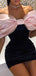 Sexy BlackPink Bow Homecoming Dress Graduation Party Dress , QB0887