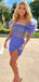 Sexy Purple Slit Homecoming Dress Graduation Party Dress , QB0898