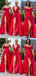 Elegant Red A-line Bridesmaid Dresses for Wedding Party, BDS0249