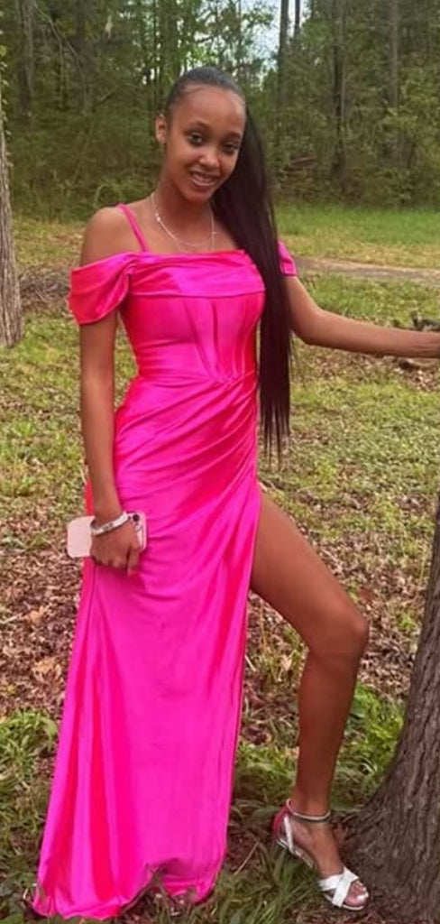 Popular Pink Spaghetti Straps Mermaid Long Formal Gown to Impress,WGP1853