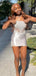 Sexy Gray Straight Across Homecoming Dress Graduation Party Dress , QB0896