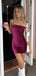Cute Purple Straight Across Homecoming Dress Graduation Party Dress , QB0925
