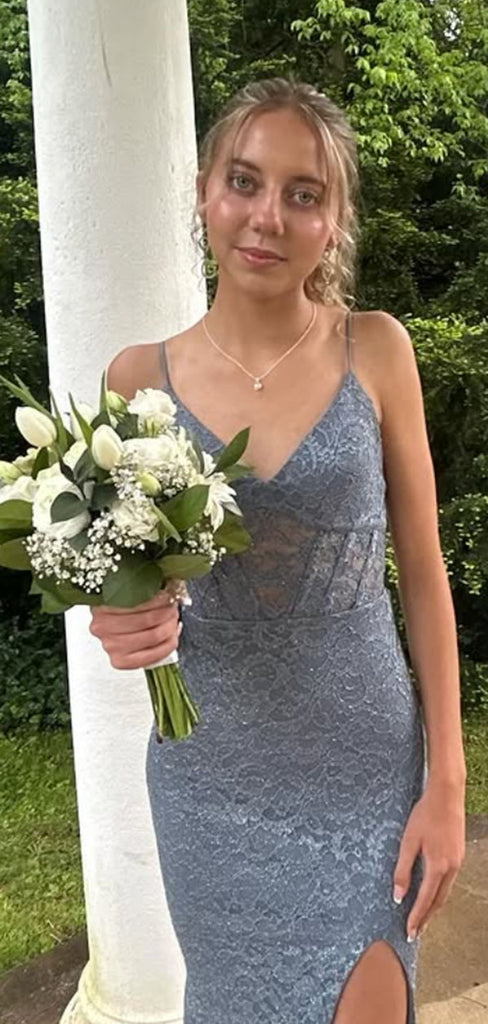 Sexy Blue Mermaid Spaghetti straps Long Formal Gown to Impress,WGP1811