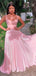 Elegant Pink A-line Spaghetti Straps Long Formal Gown to Impress,WGP1774