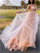 Sexy A-line Spaghetti Straps Deep V-neck Maxi Long Party Prom Dresses,WGP301