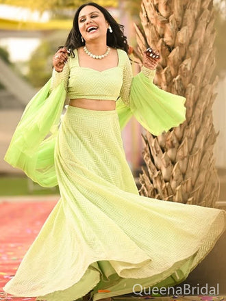 Elegant Green Lone Sleeve Long Formal Gown to Impress,WGP1847