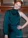 Elegant Green One Sleeve Homecoming Dress Graduation Party Dress , QB0905