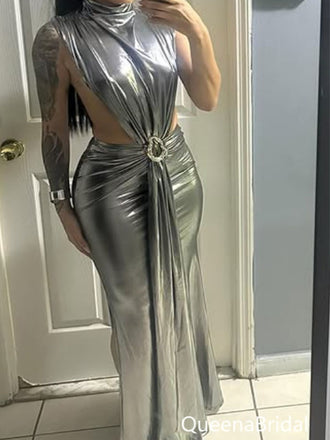 Sexy Gray Mermaid Long Formal Gown to Impress,WGP1818