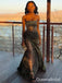 Sparkly Green Straight Across Mermaid Long Formal Gown to Impress,WGP1882
