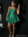 Elegant Green A-line Spaghetti Straps Homecoming Dress Graduation Party Dress , QB0903