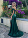 Sexy Green Off Shoulder Side Slit Prom Party Dress, Evening Dress, WGP337