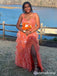 Sparkly Orange Spaghetti Straps A-line Long Formal Gown to Impress,WGP1860