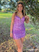 Sparkly Purple Sweetheart Homecoming Dress Graduation Party Dress , QB0915