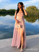 Popular Pink A-line Off-shoulder Long Formal Gown to Impress,WGP1809