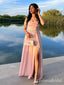 Popular Pink A-line Off-shoulder Long Formal Gown to Impress,WGP1809