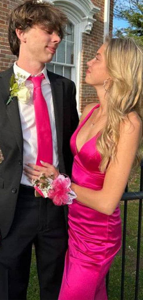 Elegant Pink Mermaid V-neck Long Formal Gown to Impress,WGP1747
