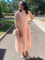 Formal Pink Long Sleeve A-line Long Formal Gown to Impress,WGP1781