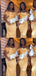 Elegant yellow Off-shoulder Mermaid Bridesmaid Dresses for Wedding Party, BDS0244