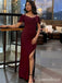 Popular Red Slit Mermaid Spagehtti Straps Long Formal Gown to Impress,WGP1788