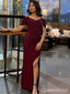 Popular Red Slit Mermaid Spagehtti Straps Long Formal Gown to Impress,WGP1788