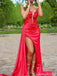 Sexy Red Slit Mermaid Long Formal Gown to Impress,WGP1908