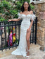 Sexy White Spaghetti Straps Mermaid Long Formal Gown to Impress,WGP1931