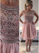 Pink Scoop Rhinestone Beaded Homecoming Dresses 2018, CM418
