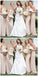 Spaghetti Straps Cheap Long Sequin Gold Bridesmaid Dresses With Sleeves, WG219