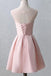 Cute Illusion Scoop Pink Cheap Short Homecoming Dresses Online, CM536