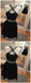 Sexy Backless Short Rhinestone Black Homecoming Dresses 2018, CM485