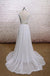 Backless V Neck Cap Sleeve Lace Simple Cheap Beach Wedding Dresses, WD323