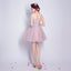Sparkly V Neck Sequin Cute Short Pink Homecoming Dresses 2018, CM510