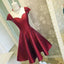 Sexy Backless Cap Sleeves Short Red Homecoming Dresses Online, CM539