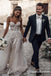 Romantic Sweetheart A-Line White Wedding Dresses with 3D Flower Applique, QB0819