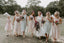 Mismatched Cute Charming Top lace Appliqued Chiffon High Low Long Cheap Bridesmaid Dresses, QB0946