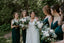 Simple V-neck Dark Green Long Cheap Charming Bridesmaid Dresses Online, BDS0064