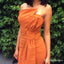 Charming Strapless Orange Fashion Short Party Homecoming Dresses, HDS0005