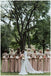 Popular V-neck Short Sleeves Champagne Tulle A-line Long Cheap Bridesmaid Dresses Online, BDS0079